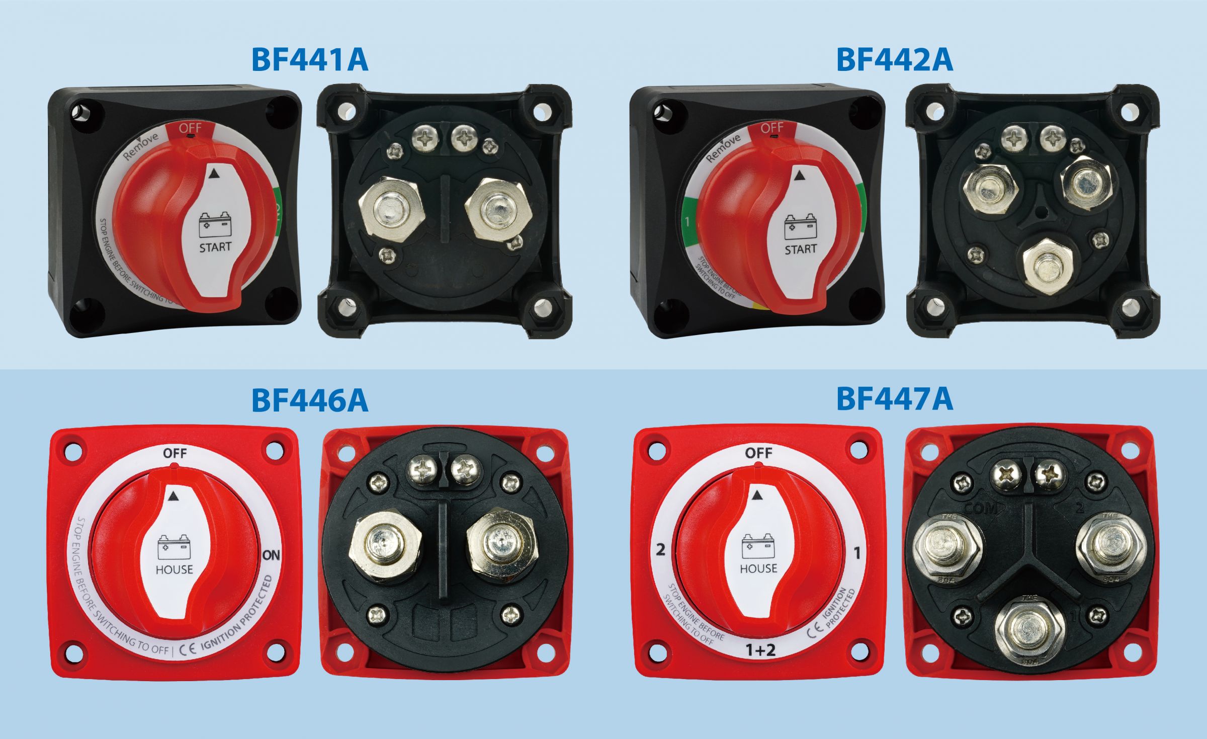 Interruptor Selector de Batería (1-2-Ambos-Apagado), Fabricante de paneles  de interruptores basculantes marinos, fusibles y disyuntores